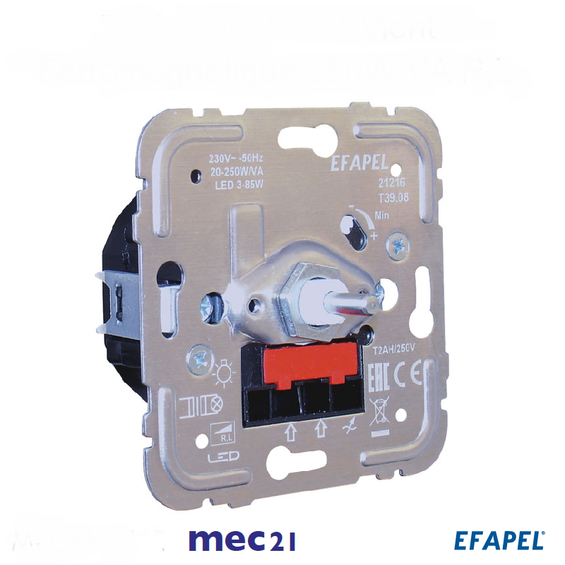 EFAPEL 21216 REGULADOR CONMUTADOR LUZ FERROMAGNETICO LAMPARA BAJO CONSUMO 250W/VA MEC-21
